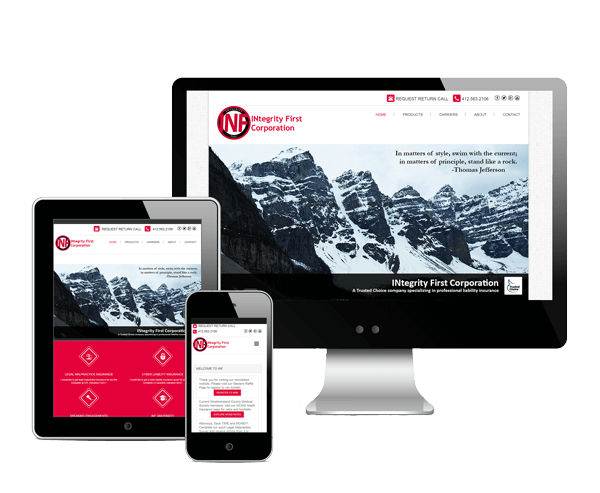 INtegrity First Corporation 3 Device Web Design Screenshot