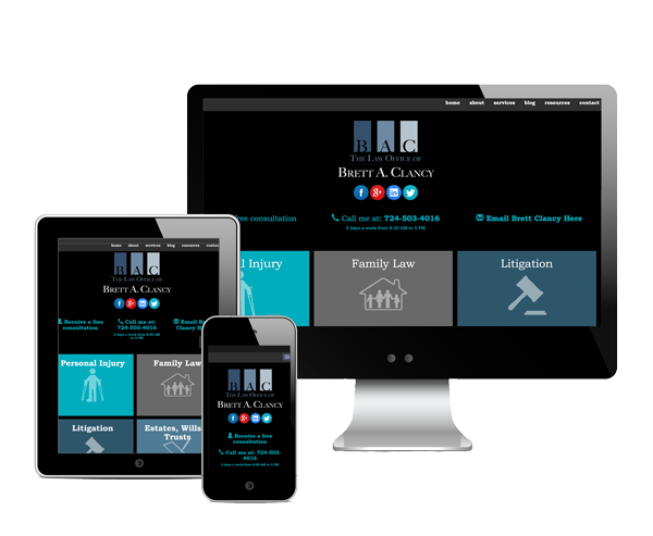 Brett Clancy 3 Device Web Design Screenshot